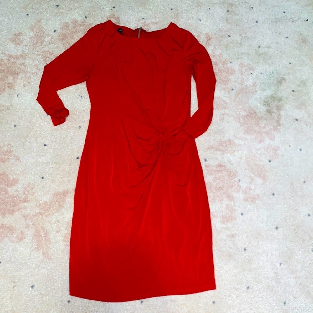 INC stretchy red dress size: S